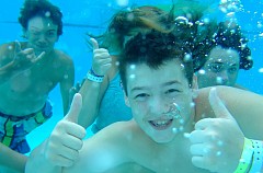 Kids underwater at Camp Kulaqua Retreat and Conference Center, FL