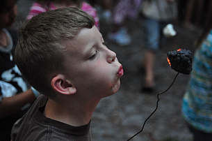 Roasting Marshmallows at Camp Kulaqua Retreat and Conference Center, FL